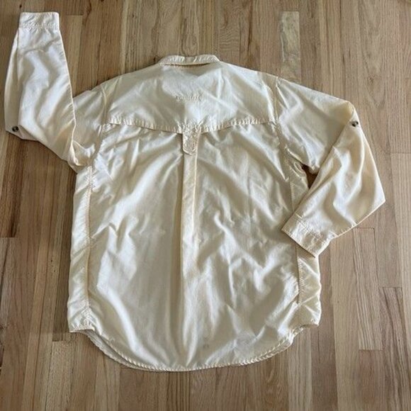 ExOfficio Adventure Shirt Mens Medium Beige Tan Mesh Performance Vented Hike - Picture 9 of 10